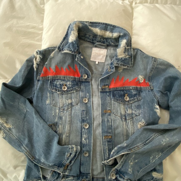 ZARA graphic jean jacket size M - Picture 2 of 5